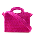 Valentino Pink & Red Toile Iconographe Le Troisieme Mini Tote
