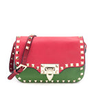 Valentino Tri-Color Vitello Mini Rockstud Flip Lock Crossbody Bag