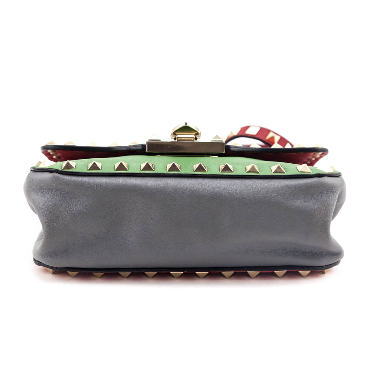 Valentino Tri-Color Vitello Mini Rockstud Flip Lock Crossbody Bag