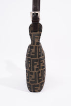 Fendi FF Shoulder Bag Brown Zucca Canvas