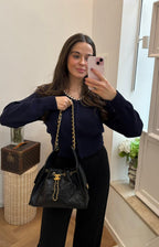 Chanel 25 Small Black Quilted Caviar Aged Gold Hardware 2025