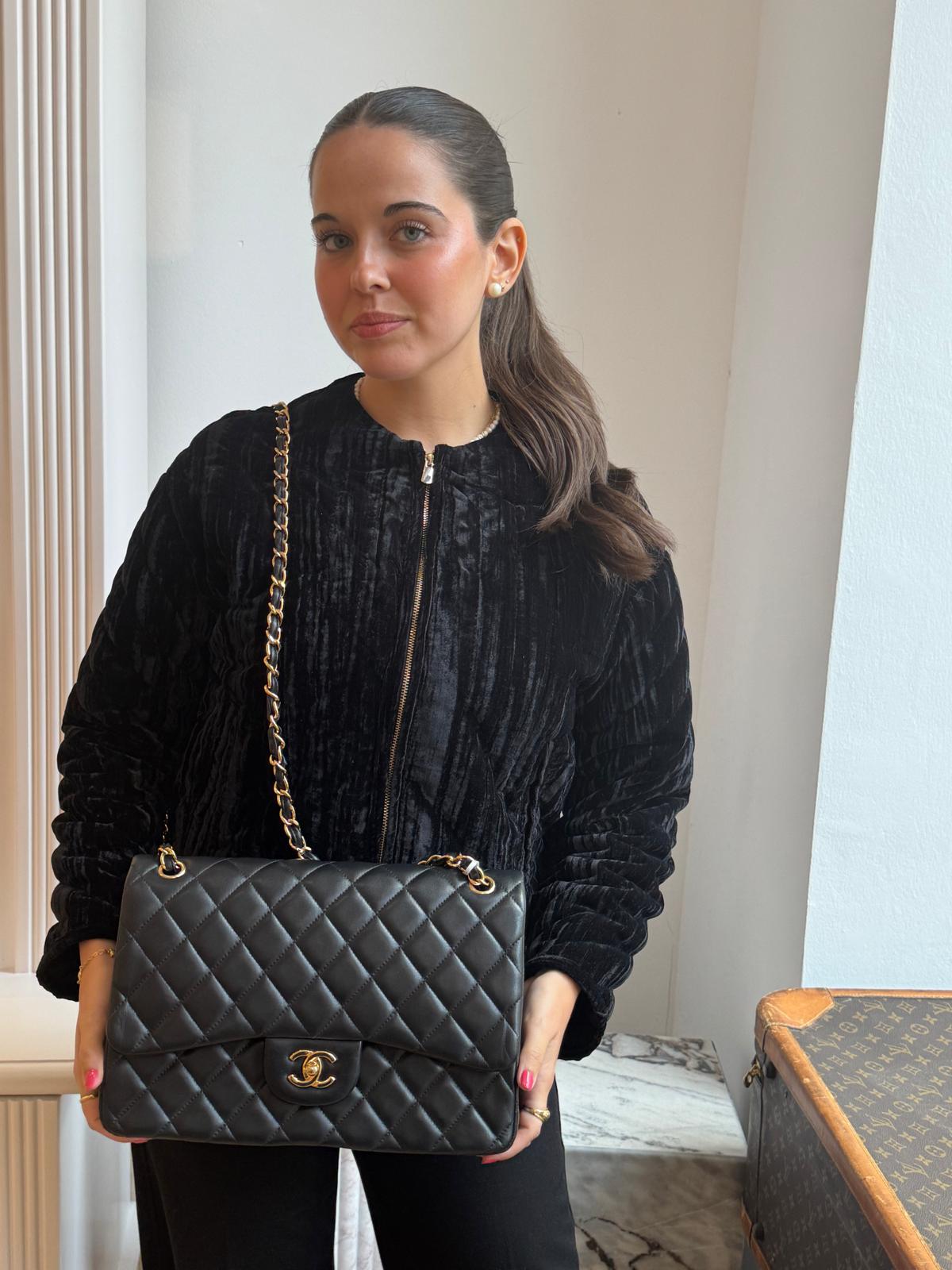 Chanel Classic Double Flap Bag Jumbo Black 2020