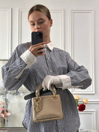 Dior Mini Lady Dior Bag Gold in Python Leather 2014