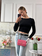 Chanel Wallet on Chain (woc) Bag Pink Emoticon