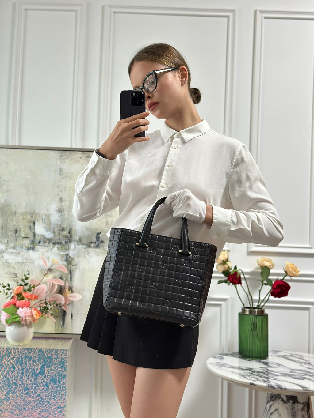 Chanel Vintage Chocolate Bar Tote