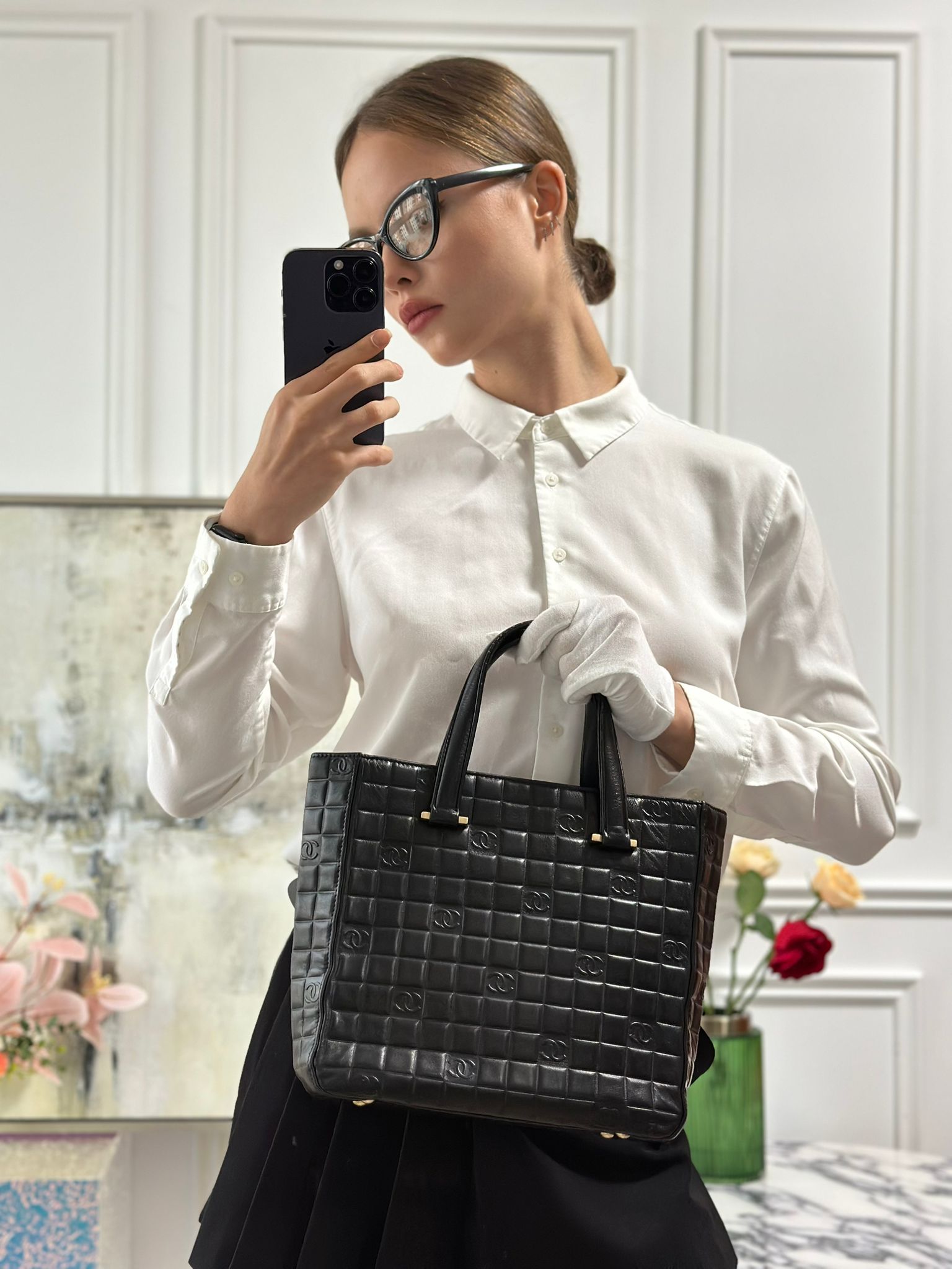 Chanel Vintage Chocolate Bar Tote