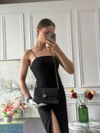 Chanel Black Vintage Timeless Classic Single Flap Bag