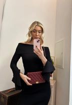 Chanel Burgundy Boy Wallet on Chain Bag Lambskin 2017
