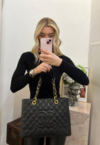 Chanel Shopping Tote GST Caviar Black  2013