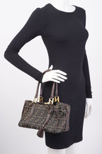 Fendi Boston Bag Zucca Print / Brown Canvas