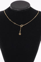 Fendi Karligraphy Necklace Gold Gold Plated