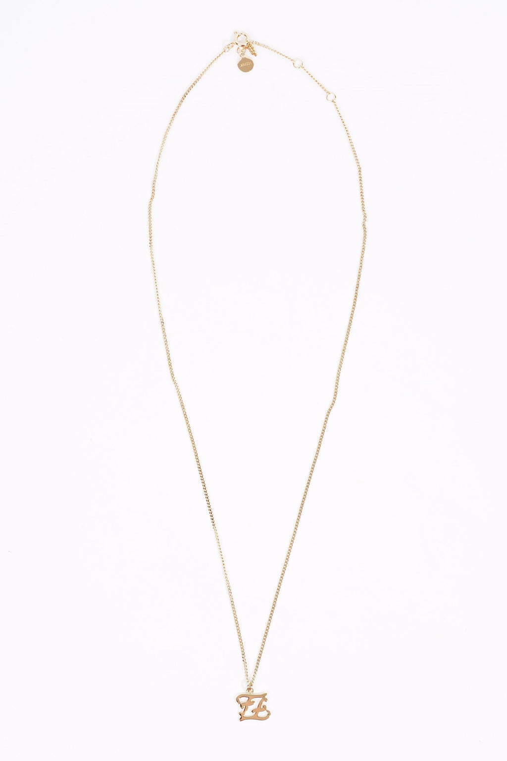 Fendi Karligraphy Necklace Gold Gold Plated