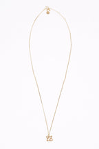 Fendi Karligraphy Necklace Gold Gold Plated