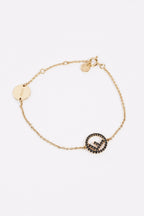 Fendi F is Fendi Bracelet Gold / Black Base Metal