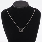 Fendi FF Pendant Necklace Silver Silver Sterling
