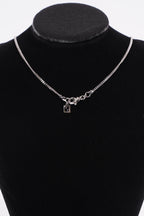 Fendi FF Pendant Necklace Silver Silver Sterling