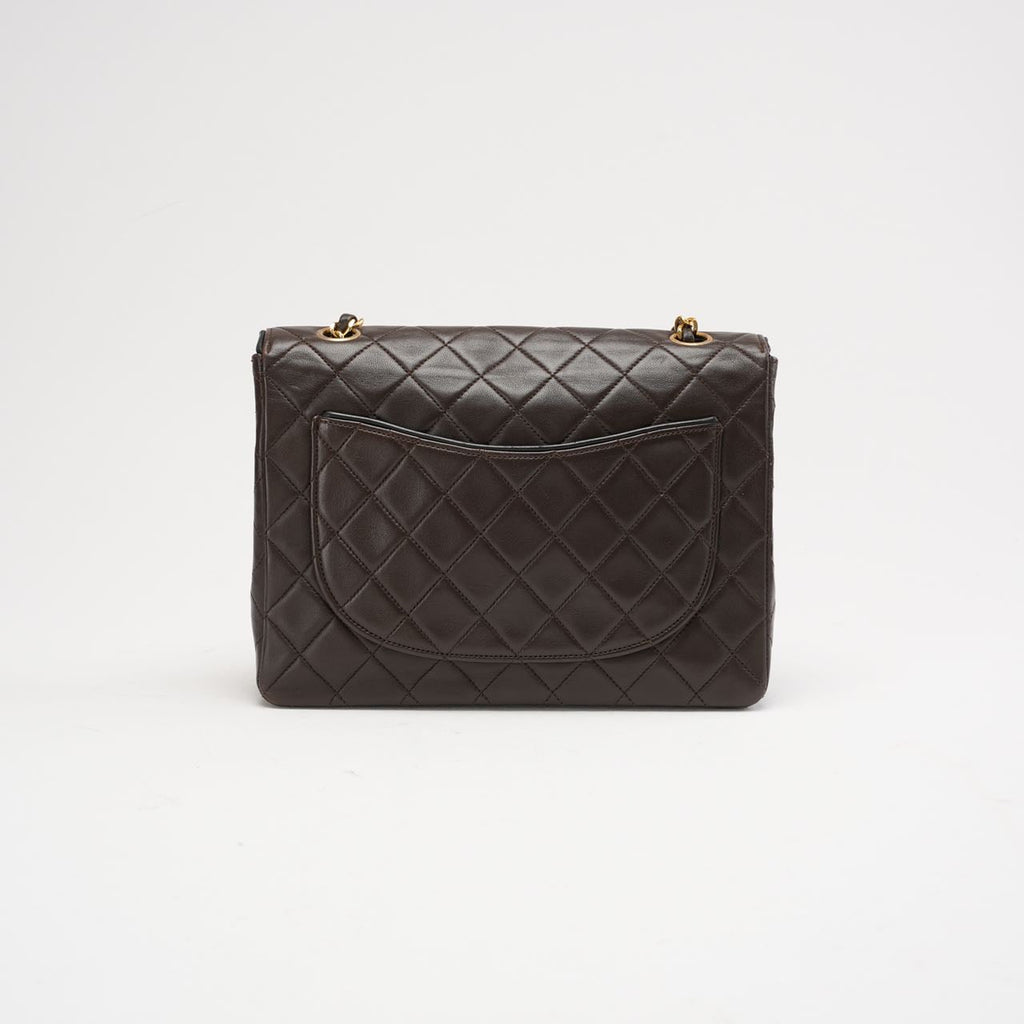 Chanel Vintage Brown Two-Tone Classic Flap Bag 1991