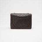 Chanel Vintage Brown Two-Tone Classic Flap Bag 1991