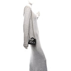 Shiny Lambskin Quilted Micro 31 Clutch With Chain Black