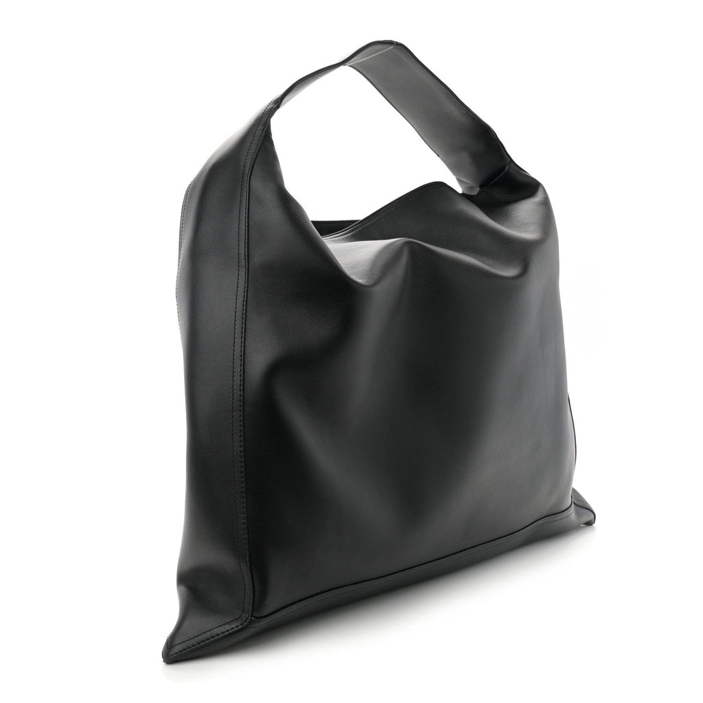 Silky Calfskin Large Hop Black