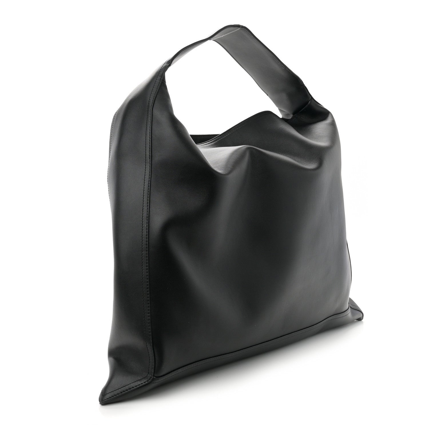 Silky Calfskin Large Hop Black
