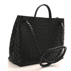 Nappa Intrecciato Medium Andiamo Shoulder Bag Black