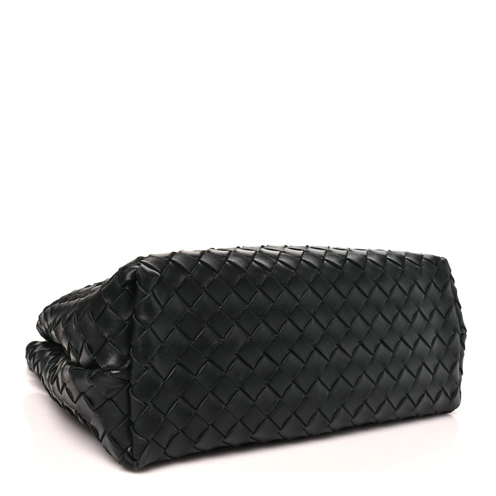 Nappa Intrecciato Medium Andiamo Shoulder Bag Black