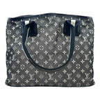 LOUIS VUITTON black, white Canvas Monogram Handbag
