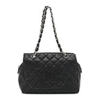 Caviar Quilted Petit Timeless Tote PTT Black