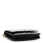 Caviar Quilted CC Turnlock Wallet On Chain WOC Black