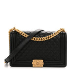 Caviar Quilted New Medium Boy Flap Black