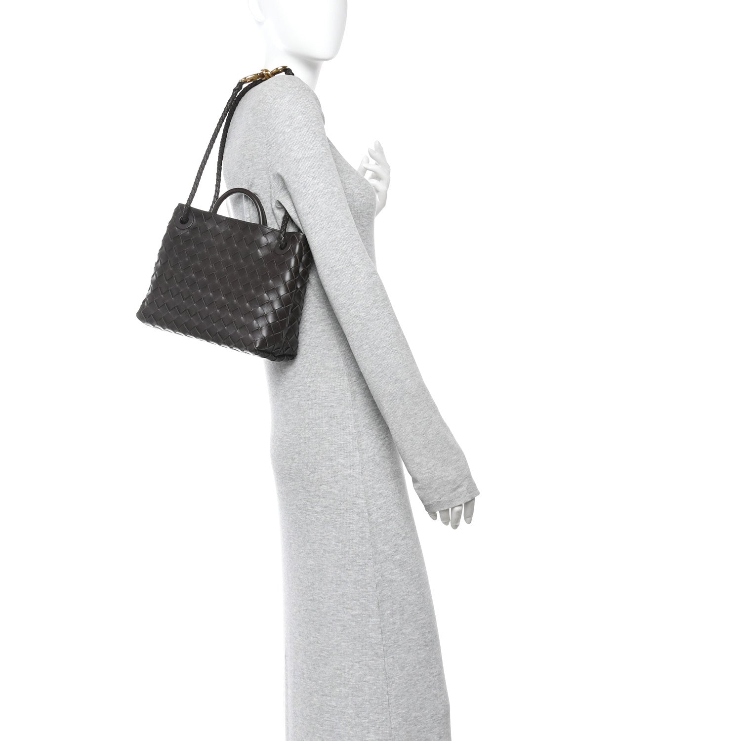 Nappa Intrecciato Small Andiamo Shoulder Bag Fondant