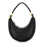 Smooth Calfskin Hula Hoop Shoulder Bag Black