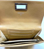 CHANEL Camel Leather Solid caviar Wallet