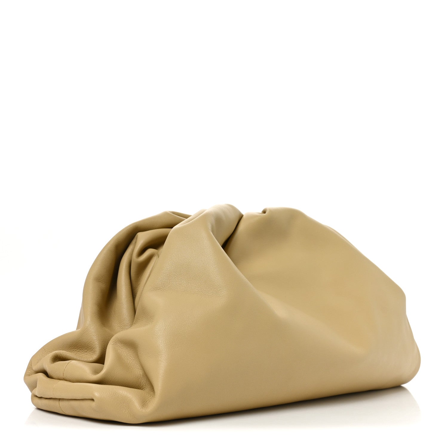 Smooth Butter Calf The Pouch Oversized Clutch Tapioca