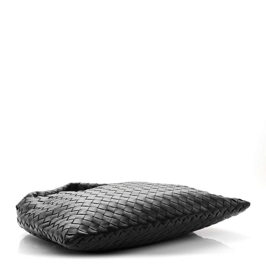 Calfskin Intrecciato Small Hop Black