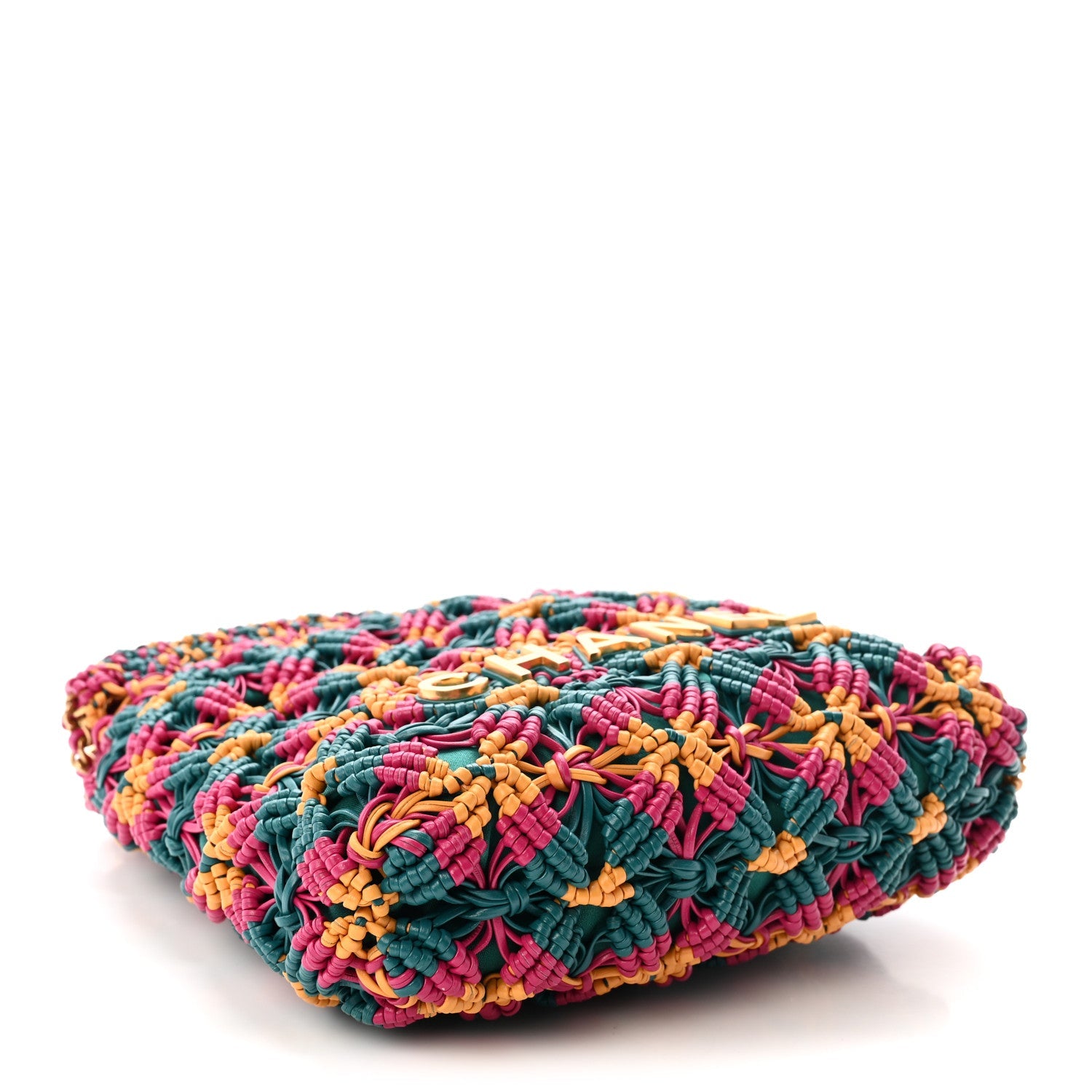 Calfskin Macrame Mini Chanel 22 Green Purple Yellow