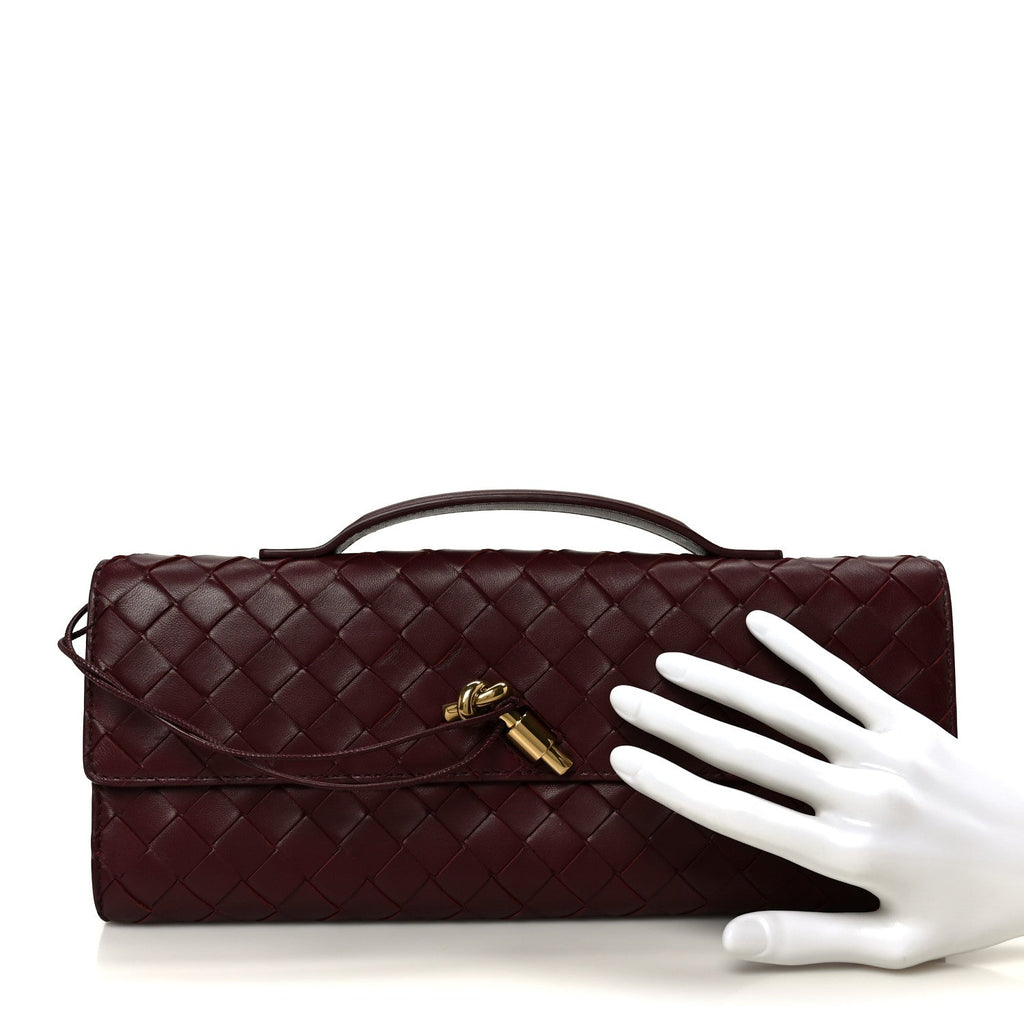 Nappa Intrecciato Long Andiamo Top Handle Clutch Barolo