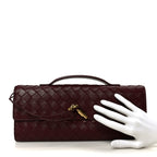 Nappa Intrecciato Long Andiamo Top Handle Clutch Barolo