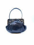CARTIER Black Leather Snakeskin Evening Bag