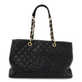 Caviar Quilted XL Grand Shopping Tote GST Black