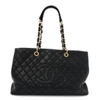 Caviar Quilted XL Grand Shopping Tote GST Black