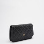 Chanel Wallet On Chain (WOC) Black Bag In Lambskin Leather With Gold Hardware 2018