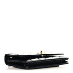 Lambskin Quilted Trendy CC Wallet On Chain WOC Black