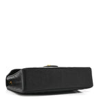 Caviar Vertical Quilted Jumbo Single Flap Black