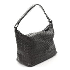 Nappa Intrecciato Small Shoulder Bag Ebano