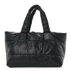 Lambskin Quilted Large Coco Cocoon Reversible Tote Black