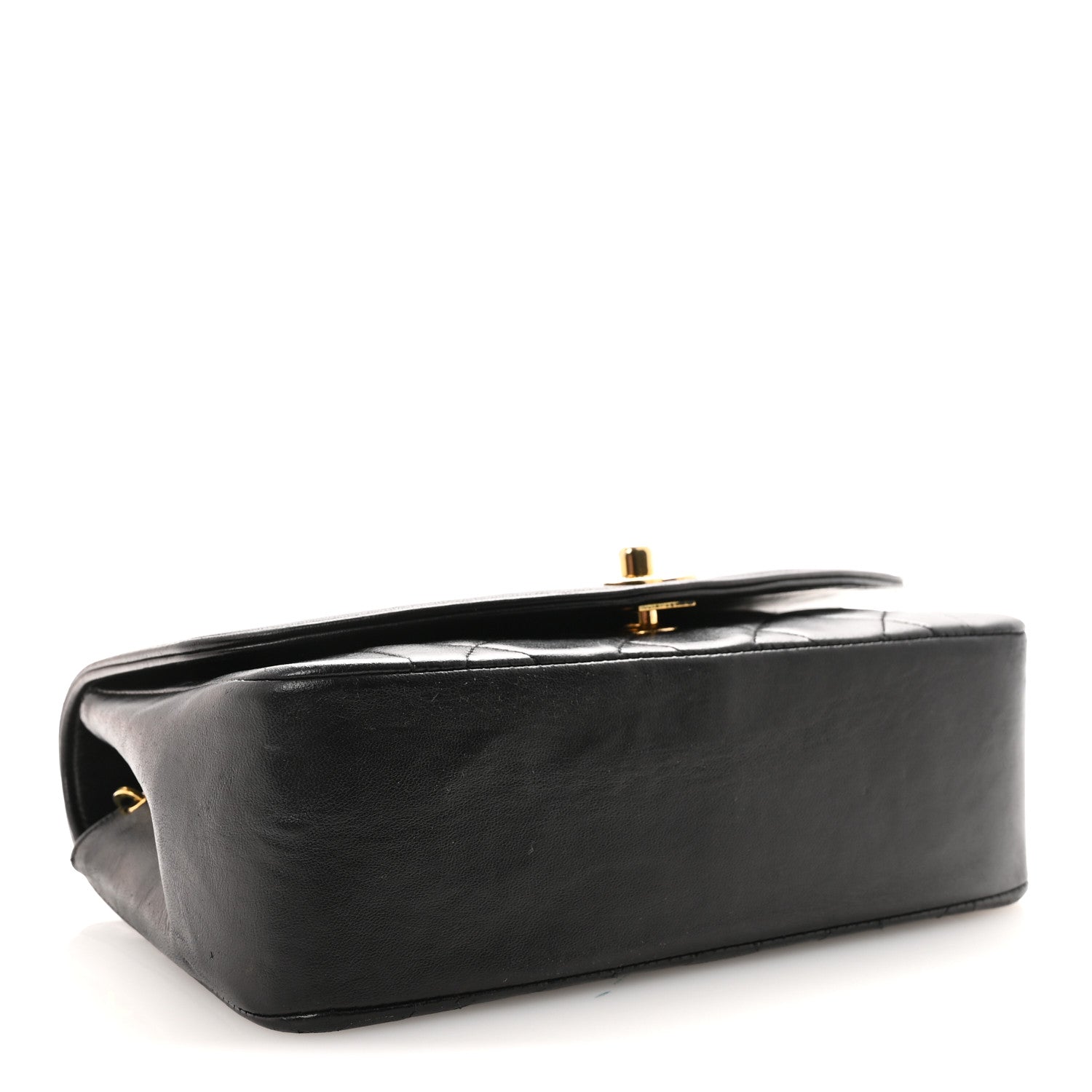Lambskin Quilted Small Single Flap Black
