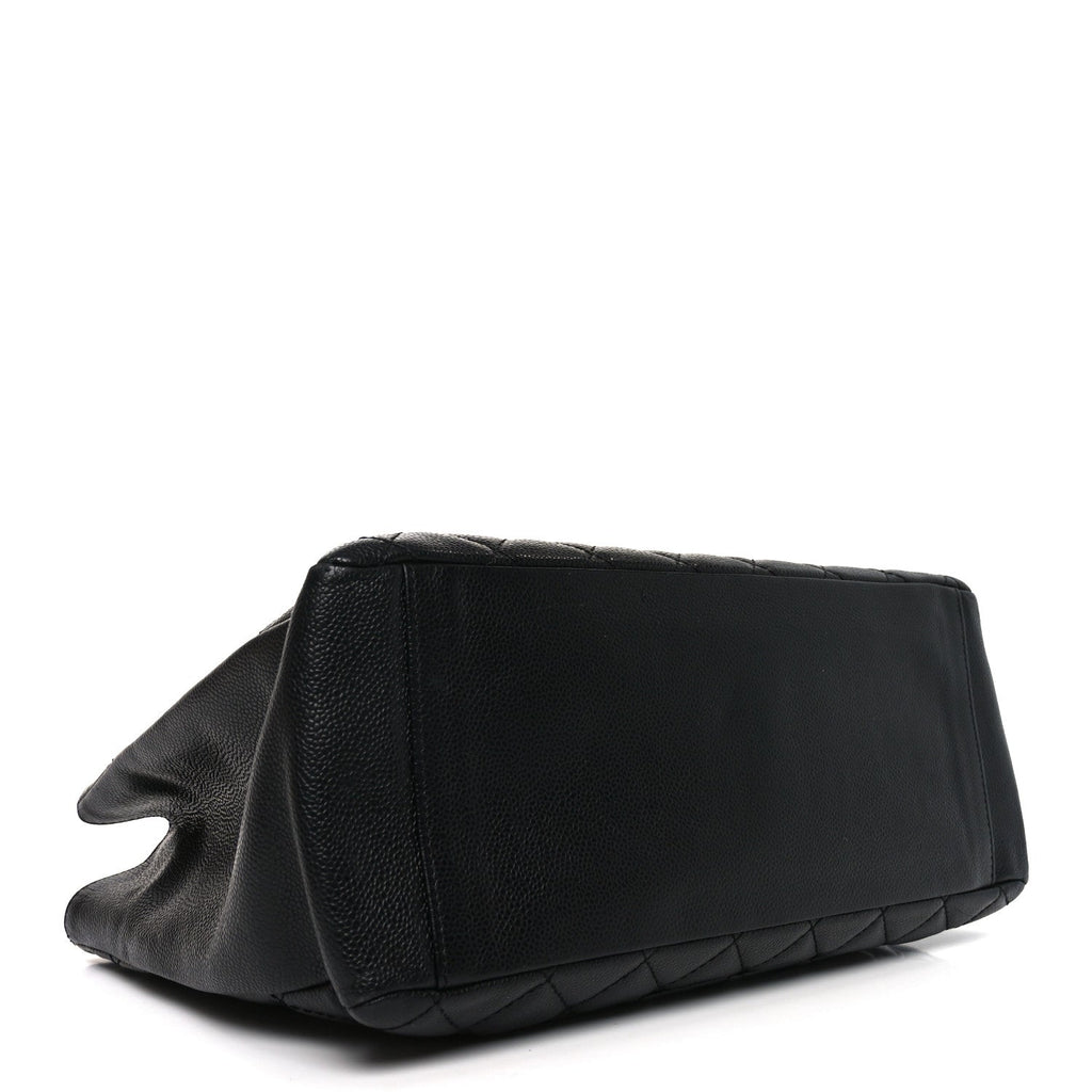 Caviar Quilted Grand Shopping Tote GST Black