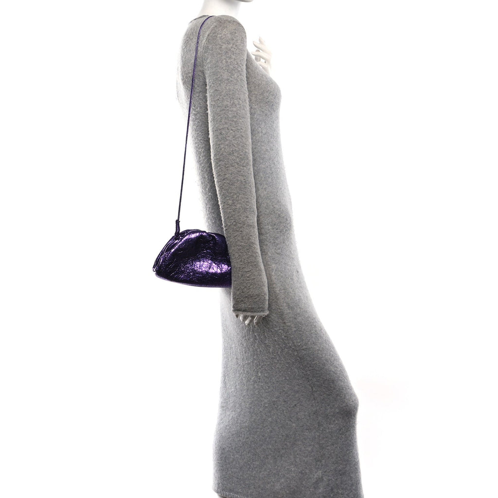 Metallic Crinkled Lambskin The Mini Pouch Viola